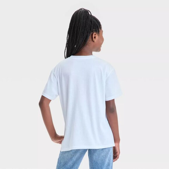 NEW Girls' Shania Twain 'Let's Go Girls' Oversized Graphic T-Shirt - White Small - Picture 4 of 8